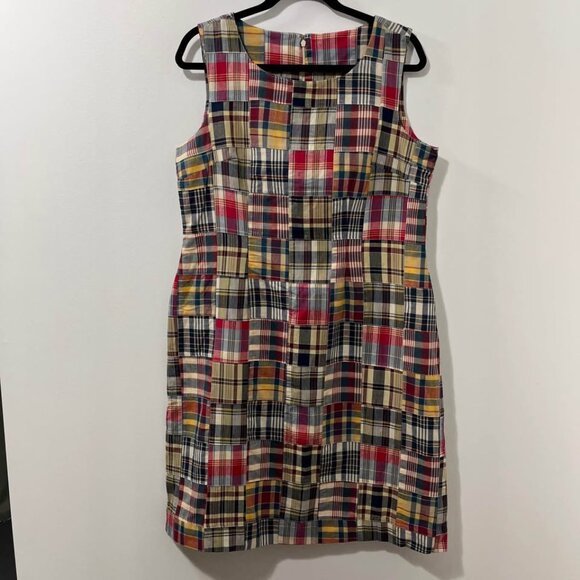 Madras Plaid Y2k Vintage Classic North Style Preppy Cottagecore Dress [Size 12] - Picture 2 of 10